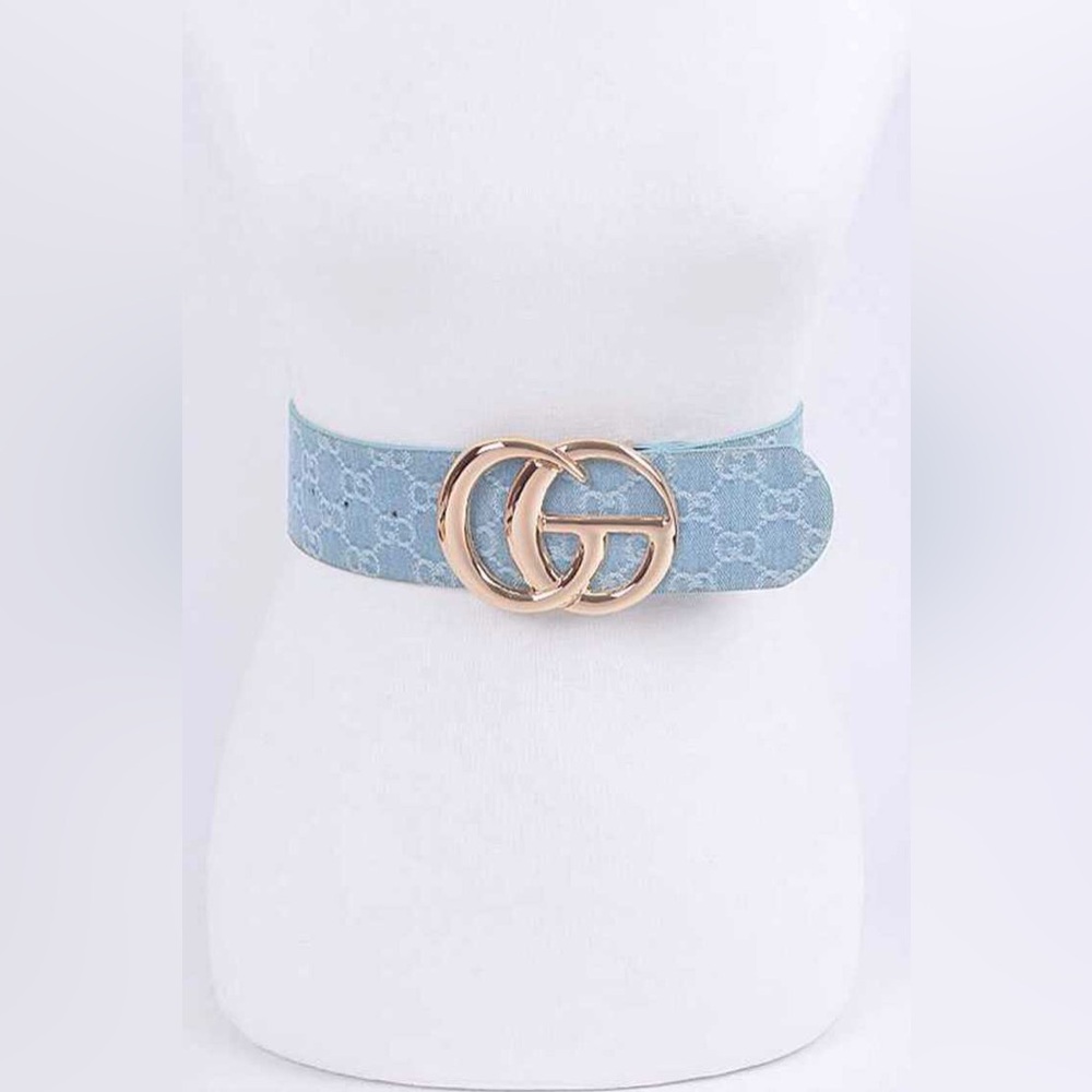 Denim Logo Statement Belt